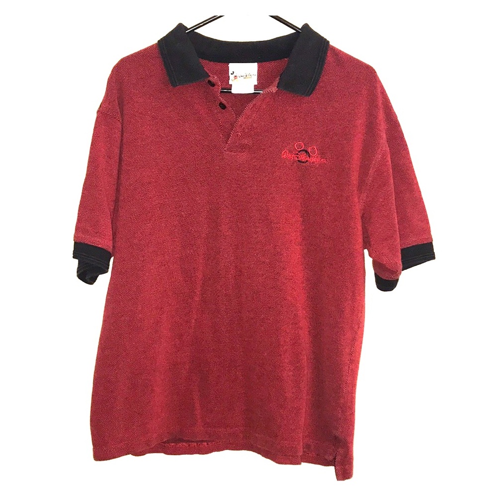 Walt Disney World red/black polo shirt L